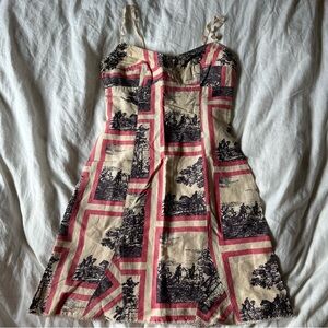 Vintage Nanette Lepore Linen Mini Summer Dress | size 2